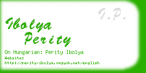 ibolya perity business card